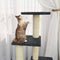 vidaXL - Kattenmeubel - met - sisal - krabpalen - 92 - cm - donkergrijs