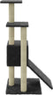 vidaXL - Kattenmeubel - met - sisal - krabpalen - 92 - cm - donkergrijs