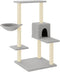 vidaXL - Kattenmeubel - met - sisal - krabpalen - 95 - cm - lichtgrijs