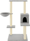 vidaXL - Kattenmeubel - met - sisal - krabpalen - 95 - cm - lichtgrijs
