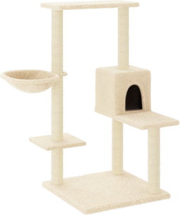 vidaXL - Kattenmeubel - met - sisal - krabpalen - 95 - cm - crèmekleurig