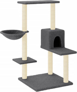 vidaXL - Kattenmeubel - met - sisal - krabpalen - 95 - cm - donkergrijs