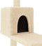 vidaXL - Kattenmeubel - met - sisal - krabpalen - 95 - cm - crèmekleurig