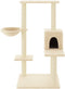 vidaXL - Kattenmeubel - met - sisal - krabpalen - 95 - cm - crèmekleurig