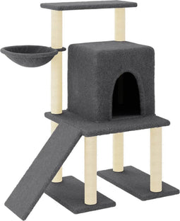 vidaXL - Kattenmeubel - met - sisal - krabpalen - 96,5 - cm - donkergrijs