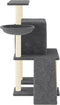 vidaXL - Kattenmeubel - met - sisal - krabpalen - 96,5 - cm - donkergrijs