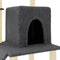 vidaXL - Kattenmeubel - met - sisal - krabpalen - 96,5 - cm - donkergrijs