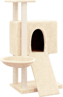 vidaXL - Kattenmeubel - met - sisal - krabpalen - 96 - cm - crèmekleurig