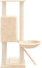 vidaXL - Kattenmeubel - met - sisal - krabpalen - 96 - cm - crèmekleurig