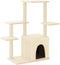 vidaXL - Kattenmeubel - met - sisal - krabpalen - 97,5 - cm - crèmekleurig
