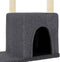 vidaXL - Kattenmeubel - met - sisal - krabpalen - 97,5 - cm - donkergrijs