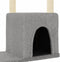 vidaXL - Kattenmeubel - met - sisal - krabpalen - 97,5 - cm - lichtgrijs