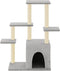 vidaXL - Kattenmeubel - met - sisal - krabpalen - 97,5 - cm - lichtgrijs