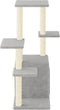 vidaXL - Kattenmeubel - met - sisal - krabpalen - 97,5 - cm - lichtgrijs