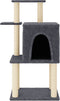 vidaXL - Kattenmeubel - met - sisal - krabpalen - 97 - cm - donkergrijs