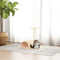 vidaXL - Kattenmeubel - met - tunnel - 60x34,5x50 - cm - crèmekleurig