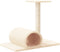 vidaXL - Kattenmeubel - met - tunnel - 60x34,5x50 - cm - crèmekleurig