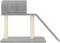 vidaXL - Kattenmeubel - met - tunnel - en - ladder - 55,5 - cm - lichtgrijs