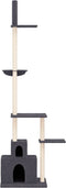 vidaXL - Kattenmeubel - vloer - tot - plafond - 250,5-276,5 - cm - donkergrijs