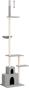 vidaXL - Kattenmeubel - vloer - tot - plafond - 250,5-276,5 - cm - lichtgrijs