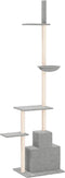 vidaXL - Kattenmeubel - vloer - tot - plafond - 250,5-276,5 - cm - lichtgrijs