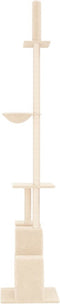 vidaXL - Kattenmeubel - vloer - tot - plafond - 250,5-276,5 - cm - crèmekleurig
