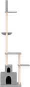 vidaXL - Kattenmeubel - vloer - tot - plafond - 250,5-276,5 - cm - lichtgrijs