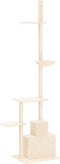 vidaXL - Kattenmeubel - vloer - tot - plafond - 250,5-276,5 - cm - crèmekleurig