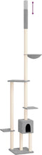 vidaXL - Kattenmeubel - vloer - tot - plafond - 258,5-284,5 - cm - lichtgrijs