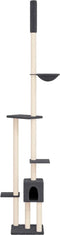vidaXL - Kattenmeubel - vloer - tot - plafond - 258,5-284,5 - cm - donkergrijs