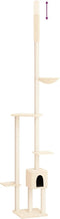 vidaXL - Kattenmeubel - vloer - tot - plafond - 258,5-284,5 - cm - crèmekleurig