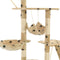 vidaXL - Kattenpaal - met - sisal - krabpalen - 230-250 - cm - pootafdrukken - beige