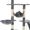 vidaXL - Kattenpaal - met - sisal - krabpalen - 230-250 - cm - pootafdrukken - grijs