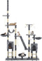 vidaXL - Kattenpaal - met - sisal - krabpalen - 230-250 - cm - pootafdrukken - grijs