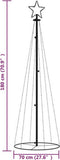 vidaXL - Kegelkerstboom - 108 - LED's - 70x180 - cm - meerkleurig