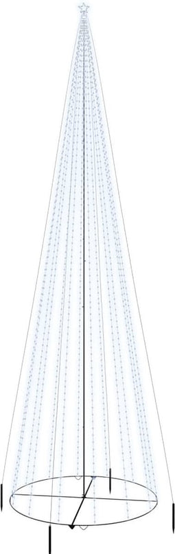 vidaXL - Kegelkerstboom - 1134 - LED's - koudwit - 230x800 - cm