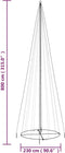 vidaXL - Kegelkerstboom - 1134 - LED's - meerkleurig - 230x800 - cm