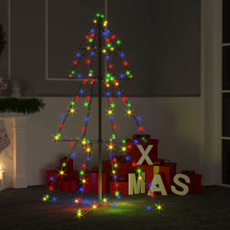 vidaXL - Kegelkerstboom - 160 - LED's - binnen - en - buiten - 78x120 - cm