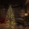 vidaXL - Kegelkerstboom - 160 - LED's - binnen - en - buiten - 78x120 - cm