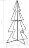 vidaXL - Kegelkerstboom - 160 - LED's - binnen - en - buiten - 78x120 - cm