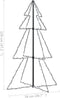 vidaXL - Kegelkerstboom - 160 - LED's - binnen - en - buiten - 78x120 - cm
