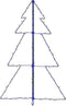 vidaXL - Kegelkerstboom - 160 - LED's - binnen - en - buiten - 78x120 - cm