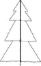 vidaXL - Kegelkerstboom - 160 - LED's - binnen - en - buiten - 78x120 - cm