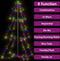vidaXL - Kegelkerstboom - 160 - LED's - binnen - en - buiten - 78x120 - cm