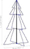 vidaXL - Kegelkerstboom - 160 - LED's - binnen - en - buiten - 78x120 - cm