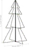 vidaXL - Kegelkerstboom - 160 - LED's - binnen - en - buiten - 78x120 - cm