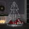 vidaXL - Kegelkerstboom - 200 - LED's - binnen - en - buiten - 98x150 - cm