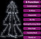vidaXL - Kegelkerstboom - 200 - LED's - binnen - en - buiten - 98x150 - cm
