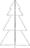 vidaXL - Kegelkerstboom - 200 - LED's - binnen - en - buiten - 98x150 - cm