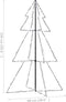 vidaXL - Kegelkerstboom - 200 - LED's - binnen - en - buiten - 98x150 - cm